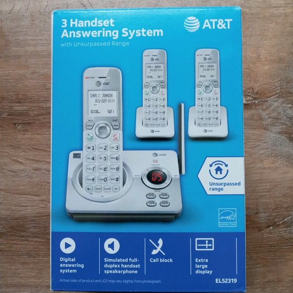 AT&T  3 Handset Answering System - NEW in box - Picture 1 of 15